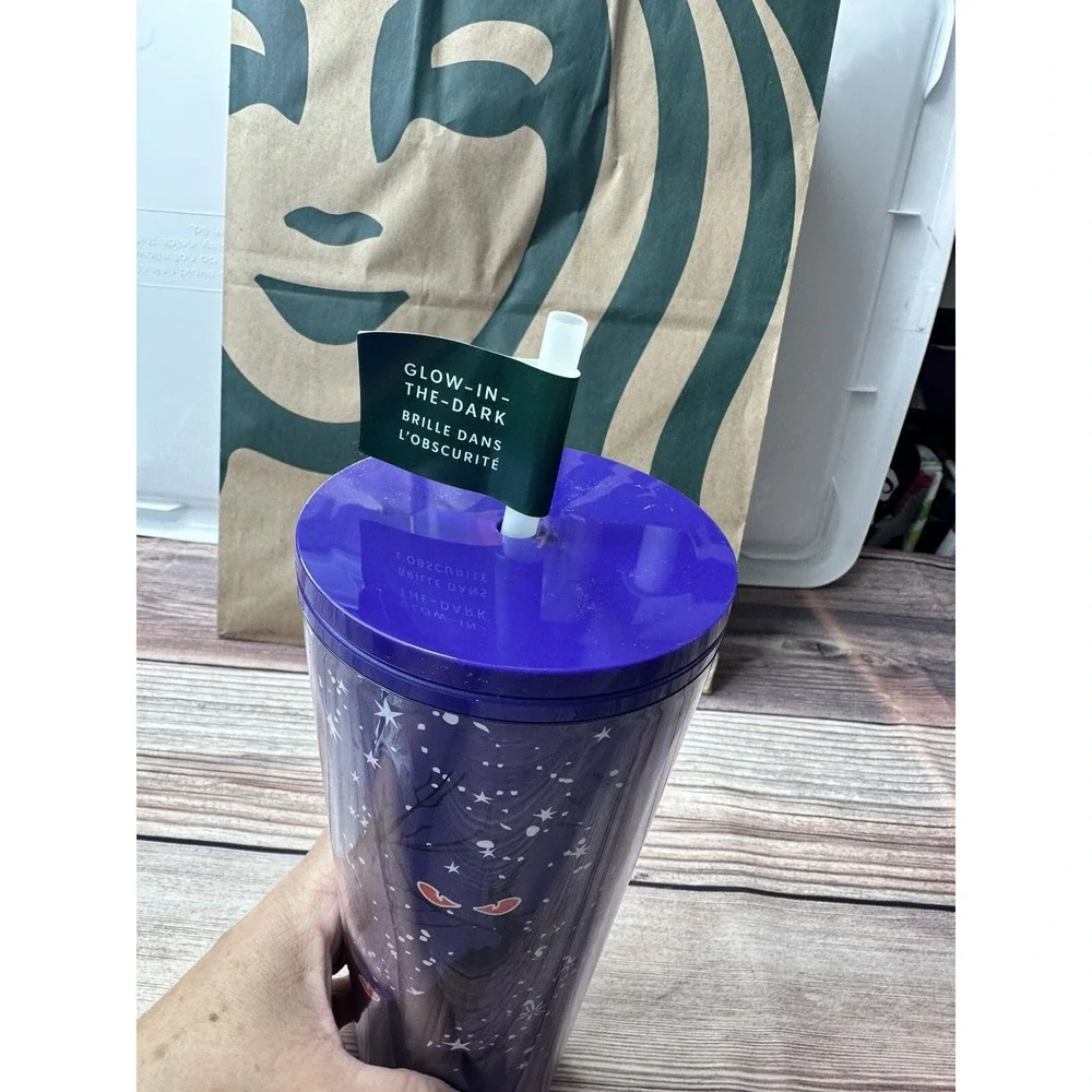 Starbucks 2022‎ Halloween Fall Cup Glow In The Dark Tree 24oz Venti Tumbler